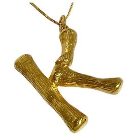 Céline Celine Alphabet Charm Pendant Necklace, Initial K Other