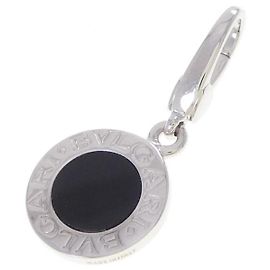 Bulgari Pingente Charm Bvlgari em ouro branco 18K com ônix Dourado