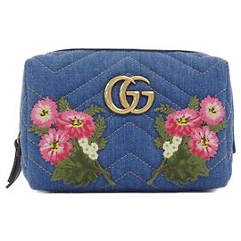 Gucci GG Marmont Handbag Pouch Blue