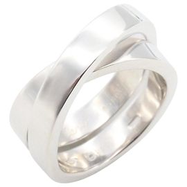 Cartier Paris 18K Weißgold Ring Silber