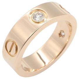 Anel Love da Cartier em ouro rosa 18K com diamantes Dourado Outro