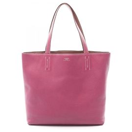 Hermès Sac cabas Hermes Double Sens 45 Marron Rose Autre