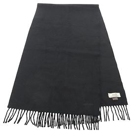 Hermès Estola de cachemira negra Hermes Negro
