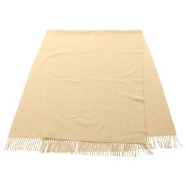 Hermès Cachecol de cashmere bordado Hermes Bege