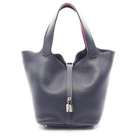 Hermès Hermes Picotin Lock MM Handbag Pink Purple Navy blue