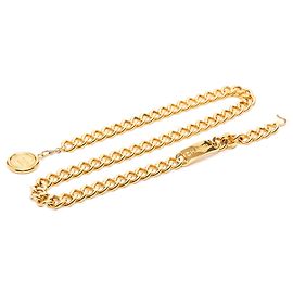 Chanel Gold Gold Plated CC Medallion Chain Link Belt Golden