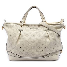 Louis Vuitton White Monogram Mahina Stellar PM Blanc Écru