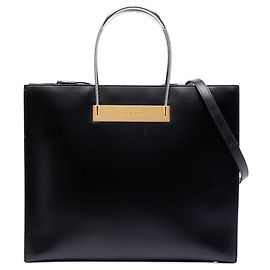 Cabas Balenciaga Black Small Leather Cable Shopper Noir