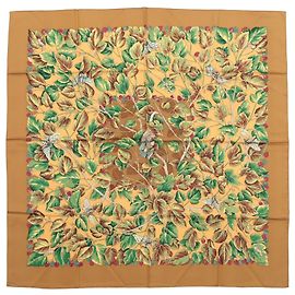 Sciarpa in seta Hermès Brown L Arbre de Soie 90 Altro