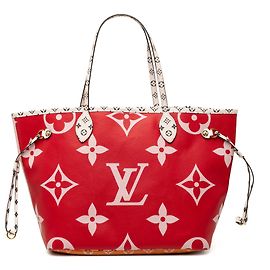Louis Vuitton Red Monogram Giant Neverfull MM Red