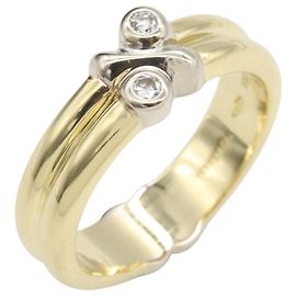 Anello Signature Tiffany & Co. con Diamante Argento D'oro Altro