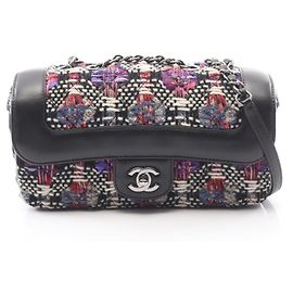 Borsa a Spalla Chanel Matelassé Nero Multicolore