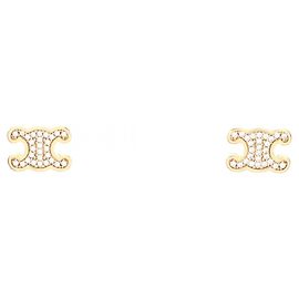 Céline Boucles d'oreilles Triomphe serties d'or de Celine Doré