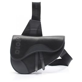 Borsa a tracolla e cintura Christian Dior Saddle Bag Nero Blu navy