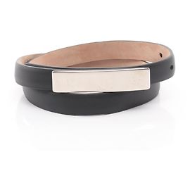 Cinto de couro preto Christian Dior Preto