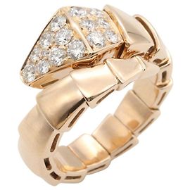 Bulgari Anillo Serpenti Viper S de diamante Dorado Otro