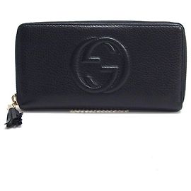 Cartera larga Gucci Soho Interlocking G Negro