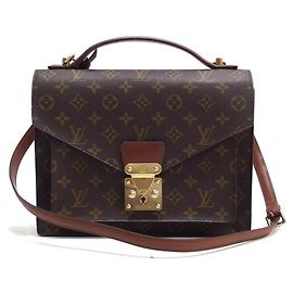 Borsa Louis Vuitton Monogram Monceau 28 Marrone