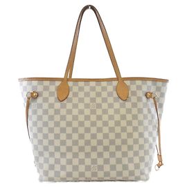 Bolso Louis Vuitton Damier Azur Neverfull MM Azul