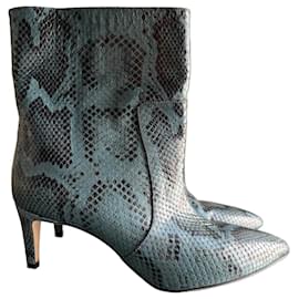 Paris Texas Stiefeletten mit Python-Print Blau