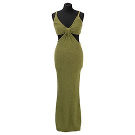 Vestido de malha sem mangas de comprimento médio verde oliva para mulher CULT GAIA Verde