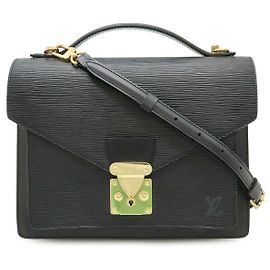 Louis Vuitton Epi Monceau Handtasche Schwarz