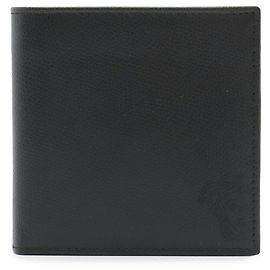 Cartera bifold de cuero Versace Negro