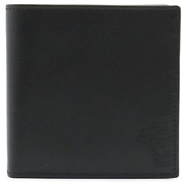 Versace Leather Bifold Wallet Black