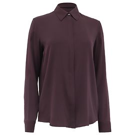 Camisa Petah de The Row en seda color burdeos Roja Burdeos