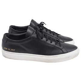 Autre Marque Common Projects Achilles Low Sneaker aus schwarzem Leder Schwarz