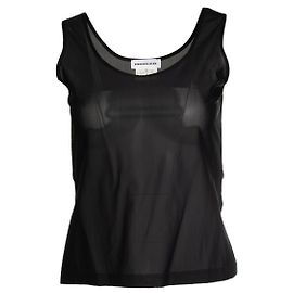Thierry Mugler Mugler, Top transparente negro Negro