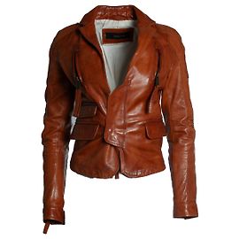 Dsquared2, Lederjacke in Cognac Braun