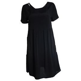 Ba&sh, vestido preto de amarrar com mangas curtas Preto