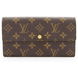Louis Vuitton Vintage Monogram Canvas Sarah Wallet Brown