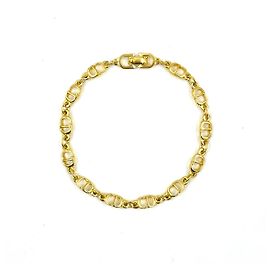 Pulseira de corrente com logótipo CD Christian Dior Ouro Dourado Metálico