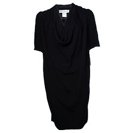 Paul & Joe, robe noire avec décolleté drapé Noir