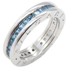 Bulgari Bvlgari B-zero1 Ring mit blauem Topas Silber Blau