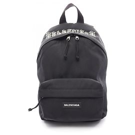 Balenciaga Tattoo Logo Explorer Backpack in Black Nylon Black