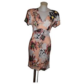 Robe courte à imprimé floral Blumarine Multicolore Pêche