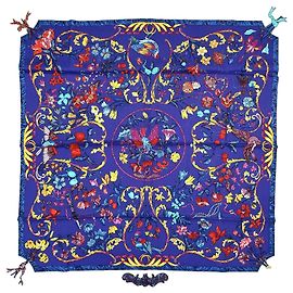 Hermès Hermes Carré 90 Seta multicolore 90 x 90 Blu