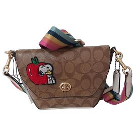 Sac Coach x Peanuts en toile monogramme Marron Multicolore