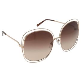Chloé Gafas de sol Chloe metal Gold Tone Auth BA12851A Otro