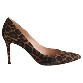 Gianvito Rossi Braune Leder-Absatzschuhe Braun