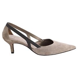 Escarpins Brunello Cucinelli en daim gris Taille 39 Gris