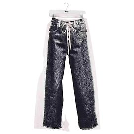 Jean large blanc Mm6 Blanc