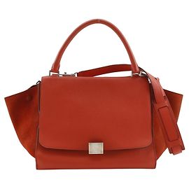 Céline Celine Trapeze Medium Handbag Orange