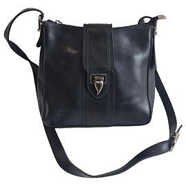 Autre Marque Lancaster Paris Borsa a Tracolla in Pelle Nera Nero