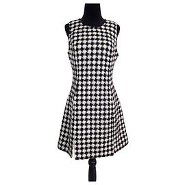 Versace supermodel era vestito 1990s Nero Bianco