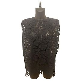 Valentino Floral Black Lace Top Other