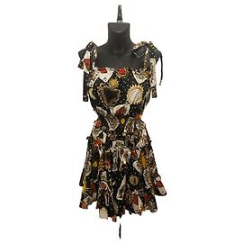 Mini abito svasé Dolce & Gabbana Black Playing Cards Printed (S/S18) Altro